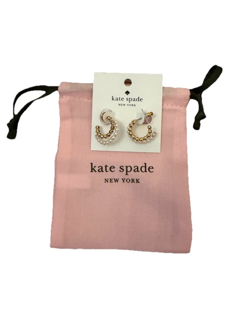 kate spade Pearl Caviar Multi Color Crystals Earrings